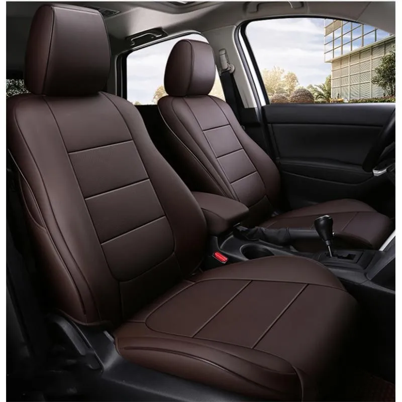 

For Mazda 3 CX5 Custom Fit Car Seat Cover Accessories 360 Degree For Mazda 6 Full Covered Top Quality Leather 5 Seats Full Set