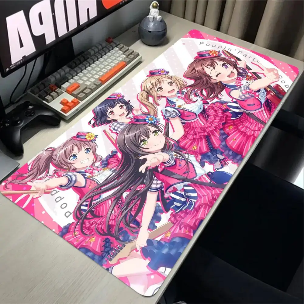 BanG Dream MousePad Gaming Large Mousepad Anti-slip Rubber mouse mat Computer Gamer Desk Mat Stitched Edge Large Gaming Mousepad