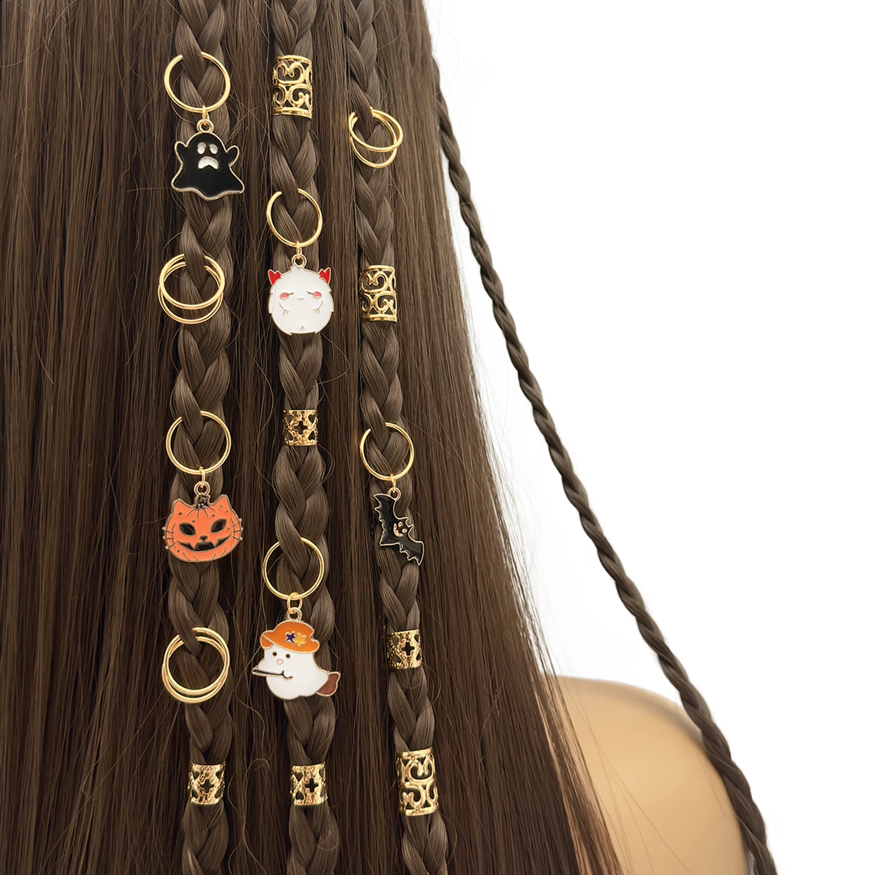 35-teiliger Halloween-Haarschmuck für Damen, Halloween-Kostüm-Haarringe für Damen, Halloween-Kostüme, Feiertags-Essential
