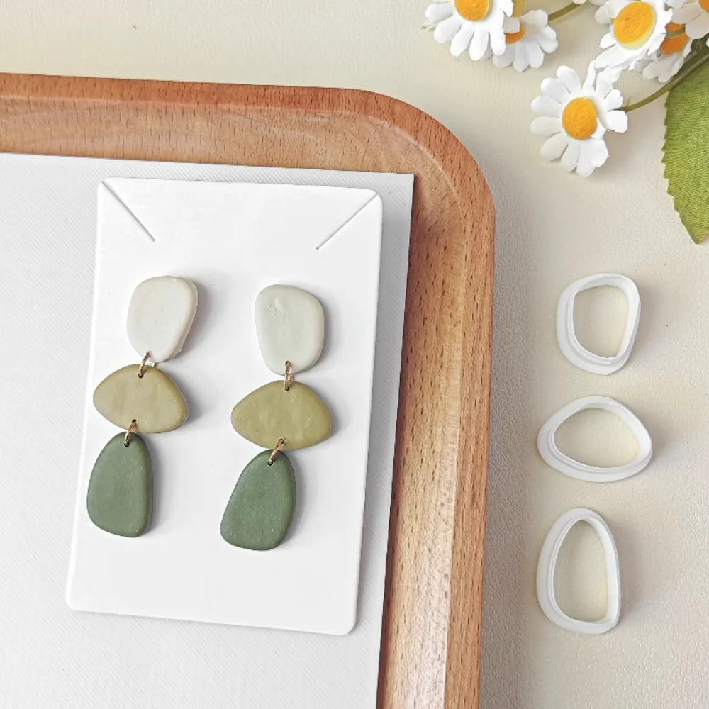 3Pcs Irregular Pebble Polymer Clay Cutters, Bohemian Stone Shapes for DIY Earrings & Jewelry  Handmade Making Pendants & Crafts