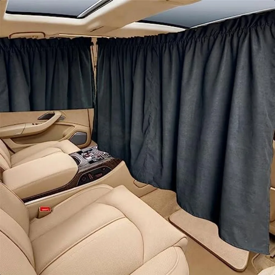 

Автомобильные разделители штор, солнцезащитный козырек, набор из 3-х боковых штор для конфиденциальности, путешествия, сон, ночной автомобиль, кемпинг, съемная простая занавеска