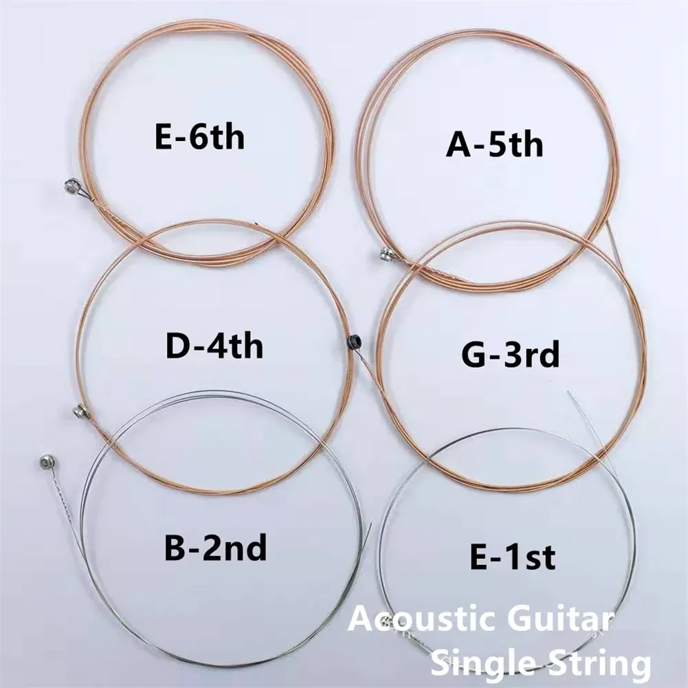 

Acoustic Guitar Strings E/B/G/D/A Single String Gauges 012 014 024 027 035 040 Guitar Parts Accessories