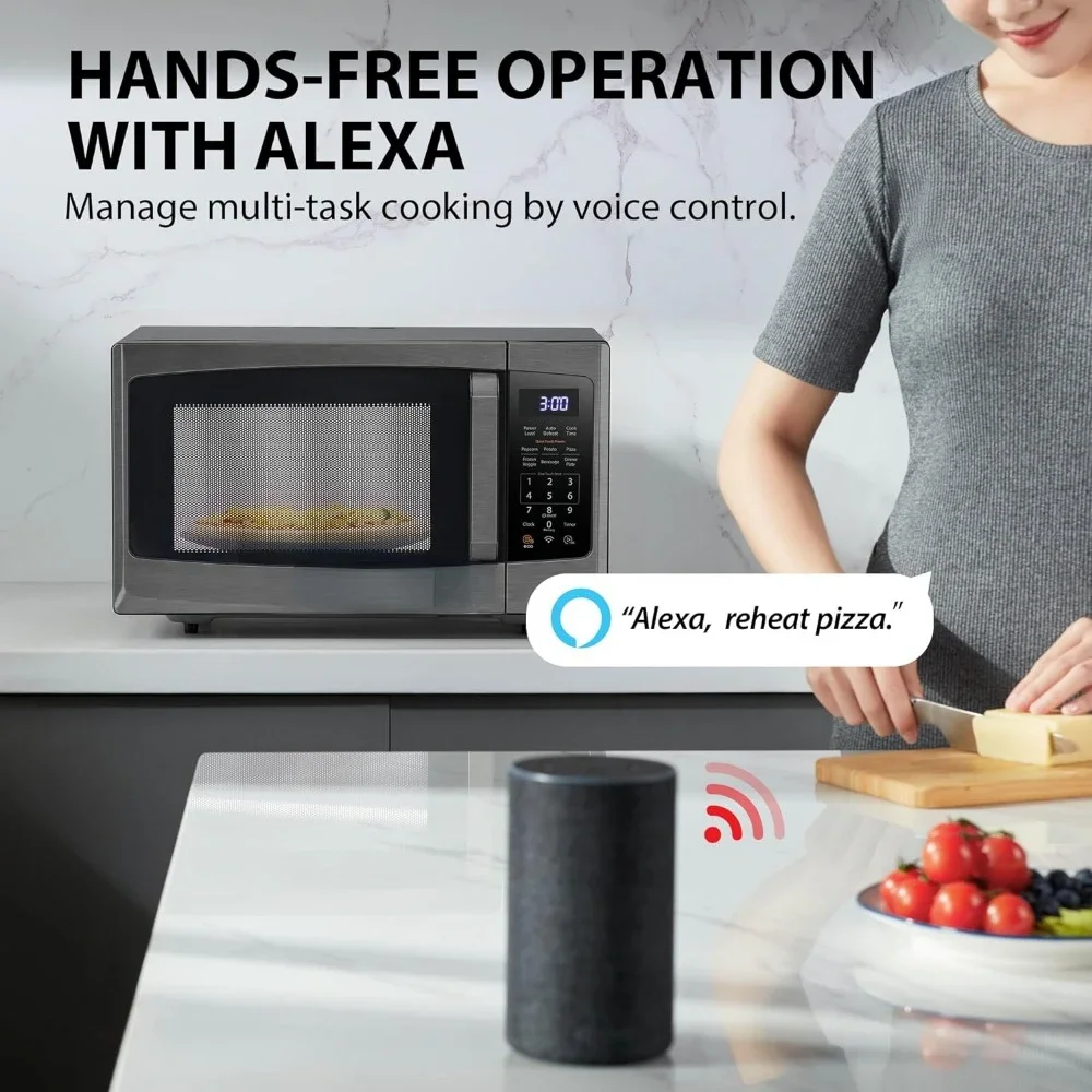 ML-SEM23P(BS) Smart Countertop Microwave, Voice Control with Alexa, Free Recipe in APP, Kitchen Essentials