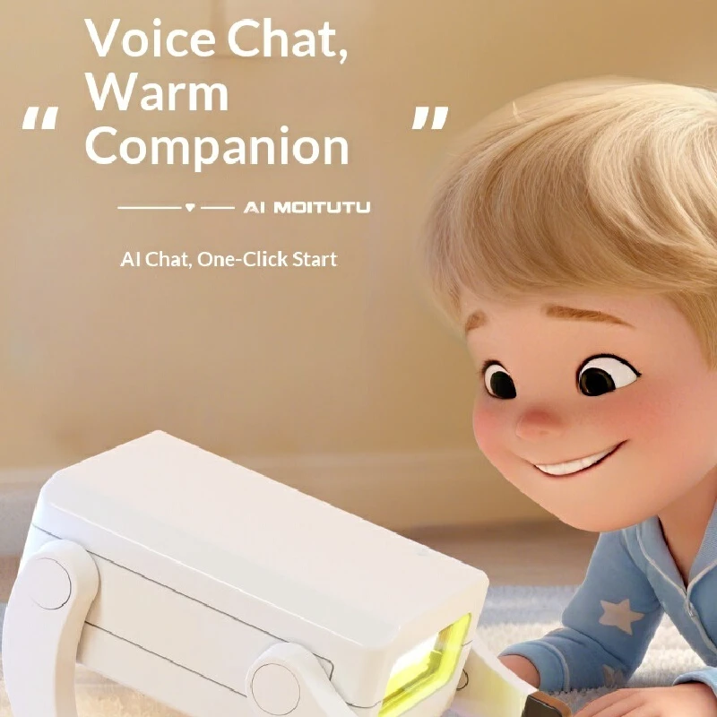 AI MOITUTU Smart Electronic Pet Robot Dog Voice Interactive AI Chat Desktop Electric Mechanical Toy Kids Companion Playmate