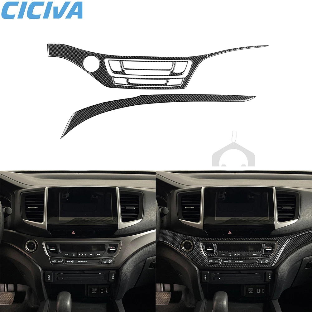 

For Honda Passport 2019 2020 2021 2022 2023 Accessories Carbon Fiber Car Interior Central Control Instrument Panel Trim Sticker