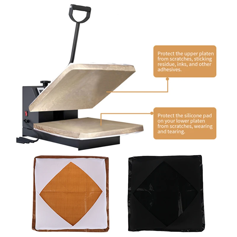 

1Pc Non-Stick Platen Cover for Heat Press - Easy Residue Removal, 300°C Heat Resistant