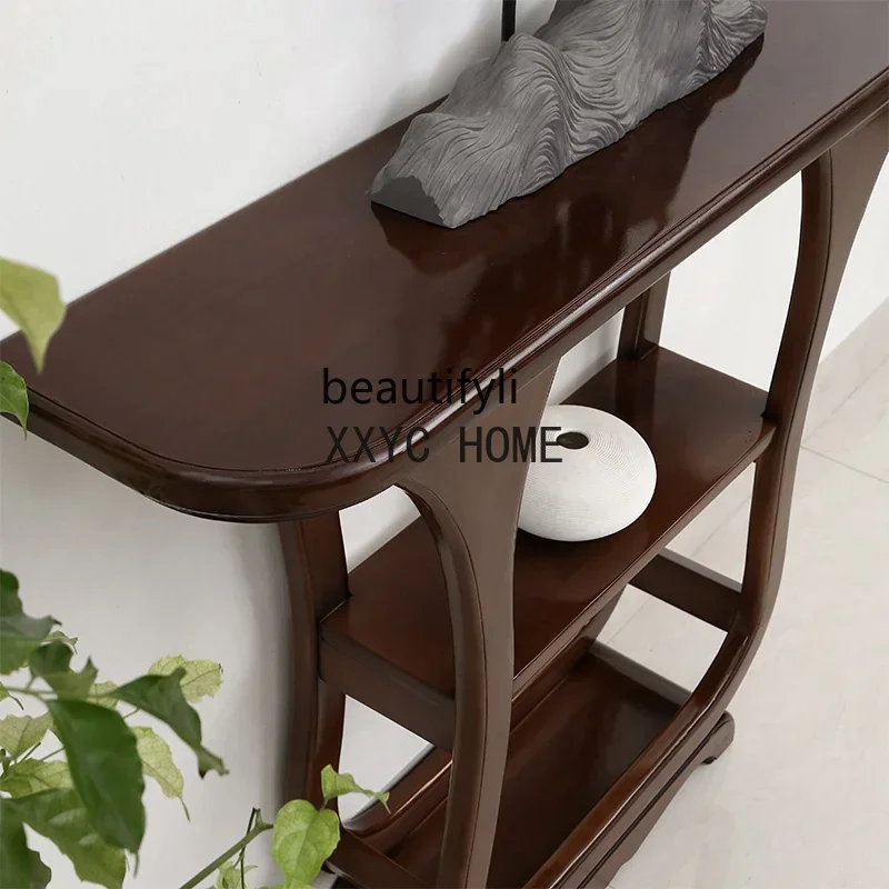 CXH ครึ่งวงกลมทางเดินตกแต่งโต๊ะข้างกับผนังด้านข้างตาราง Entrance Foyer คอนโซลยาวแคบตาราง