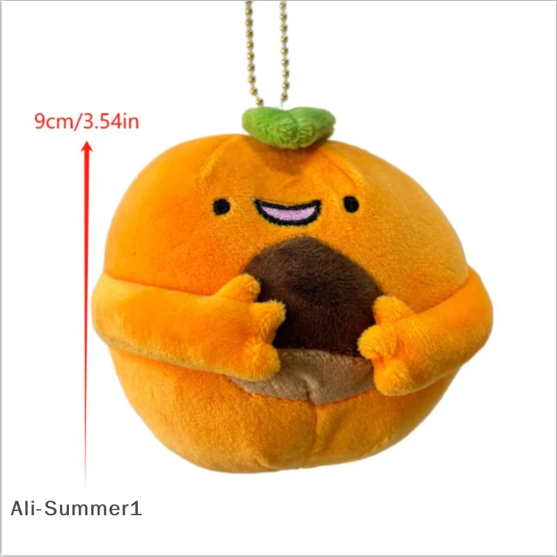 ตุ๊กตาใบไม้สีเขียวสีส้มน่ารัก 1/2 ชิ้น ของเล่นตุ๊กตาขนนุ่ม พวงกุญแจ ของตกแต่งกระเป๋า ของประดับกระเป๋าเป้สะพายหลัง ของขวัญสุดสร้างสรรค์