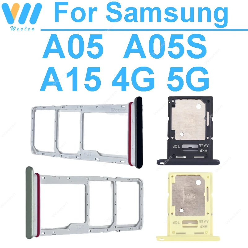 

Устройство чтения лотка для телефонных SD + SIM-карт Использование для Samsung Galaxy A05 A05s A15 4G 5G SM-A055F A057F A155F A156B Детали слота для микро-карты SIM