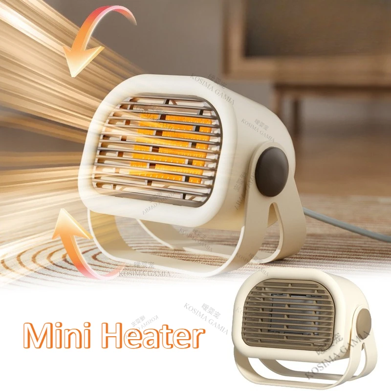 

Mini 400W PTC Fast Heating Portable Table Heater Indoor Garage Fan Heater Desk Gift Set Quiet Energy-saving Safe