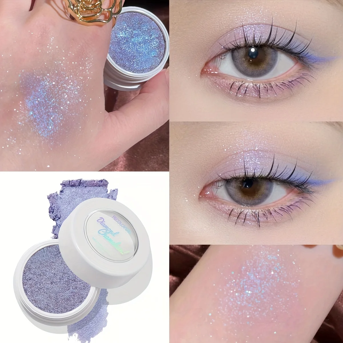 Chameleon Shimmer Eye Gloss Highlighter Diamond Sparkle Eyeshadow Cream Luminous Shiny Finish for Radiant Eyes