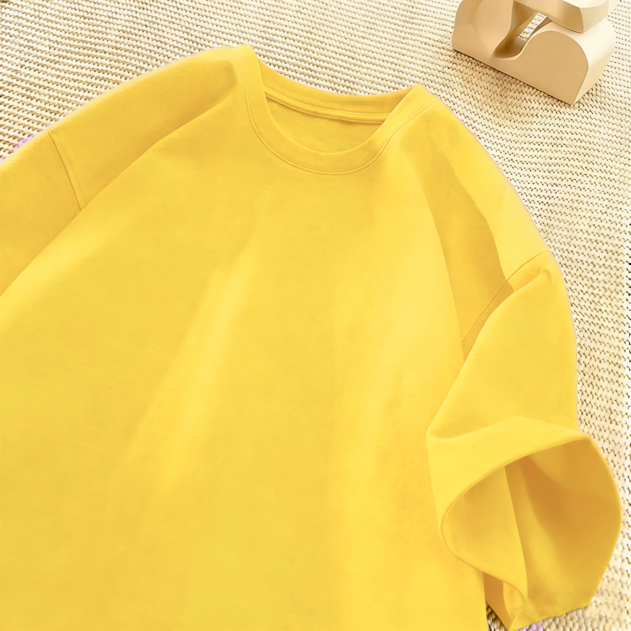 Solide modische Sommer-T-Shirts für Herren, mehrfarbig, S-3XL, Baumwolle, kurzärmelig, All-Match, Basic, Sport, Streetwear, weiche, atmungsaktive Kleidung – Detail 16