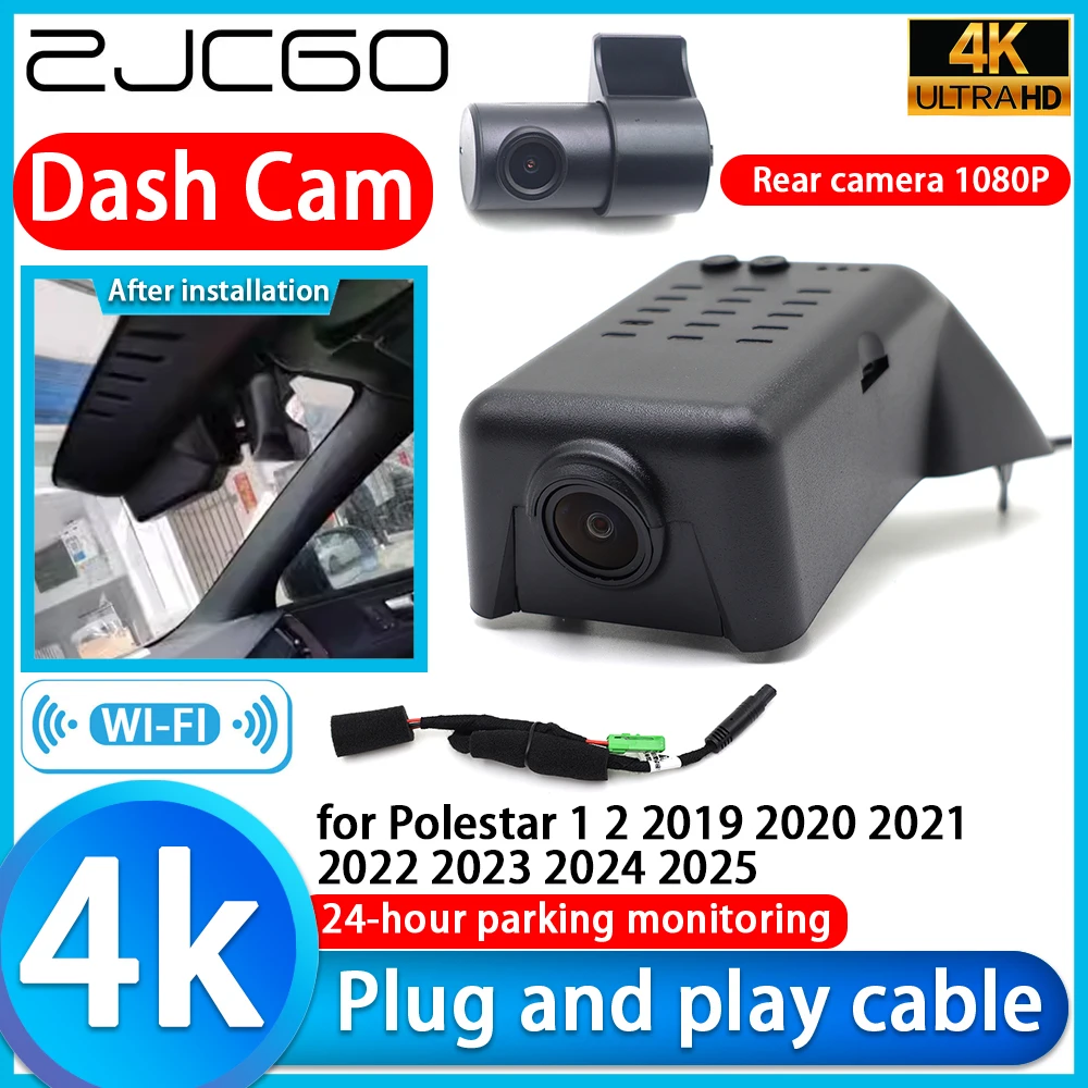 for Polestar 1 2 2019 2020 2021 2022 2023 2024 2025 4K DVR Dash Cam Camera Lens 24 Hour Parking Video Recorder Recording