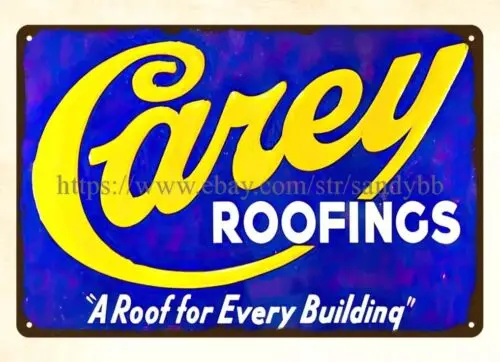 Carey Roofing metal tin sign cafe pub wall art living room