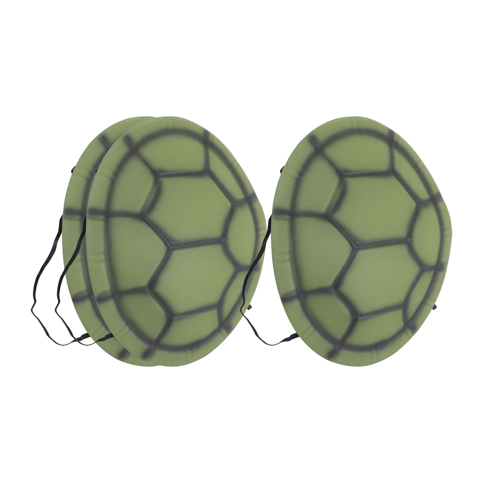 

3Pcs Turtle Shell Prop Eco Friendly Eva Performance Costume Halloween Carnival Party Cosplay Free Size Durable Elastic Band