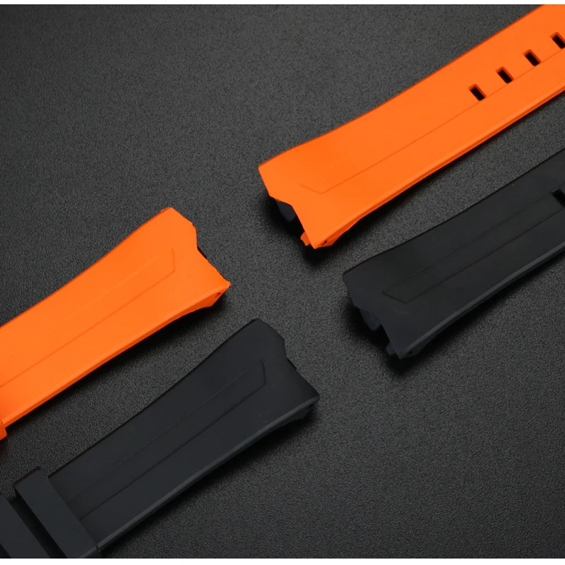 20mm Rubber Watch Strap Men Replacement Watchband For Hamilton 80th Adventure H24585331 H24595331 H24551331 Silicone Bracelet