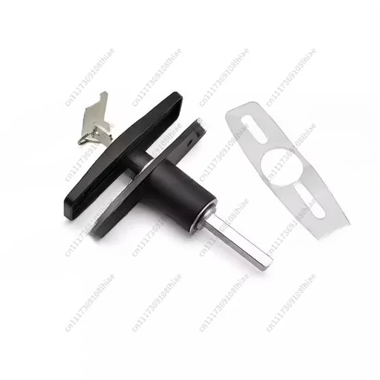 Black Pop-Up T Handle Lock with Washer Threadless for Truck Bed Cover Camper Top Clockwise Operation