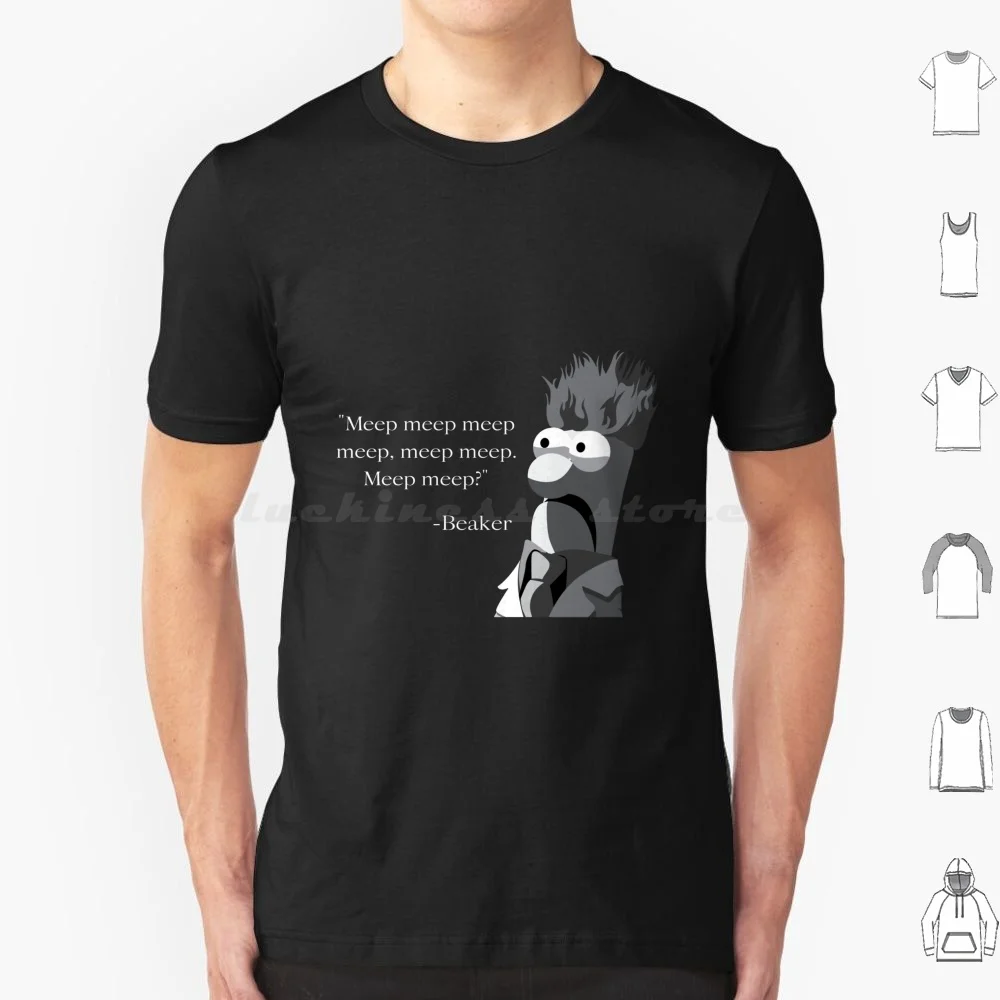 Beaker Meep Meep Meep Quotes T Shirt Big Size 100% Cotton The Show Show The Drummer Piggy Jim Henson Show The Frog Meme