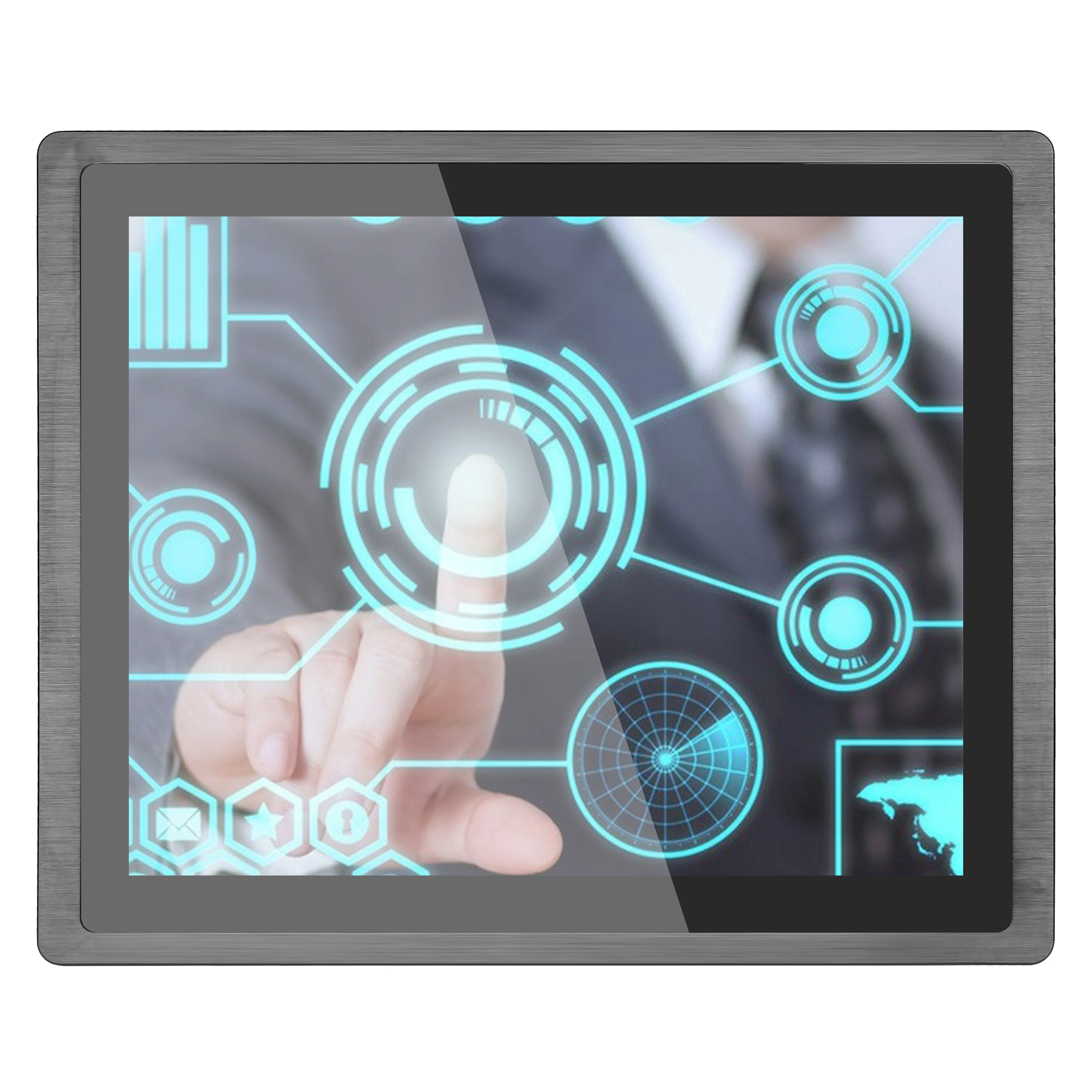 17 Inch Industrial Computer Fanless  J4125 J1900 core i3 i5 i7 Industrial Panel PC Embedded IP65 waterproof Touch Panel PC