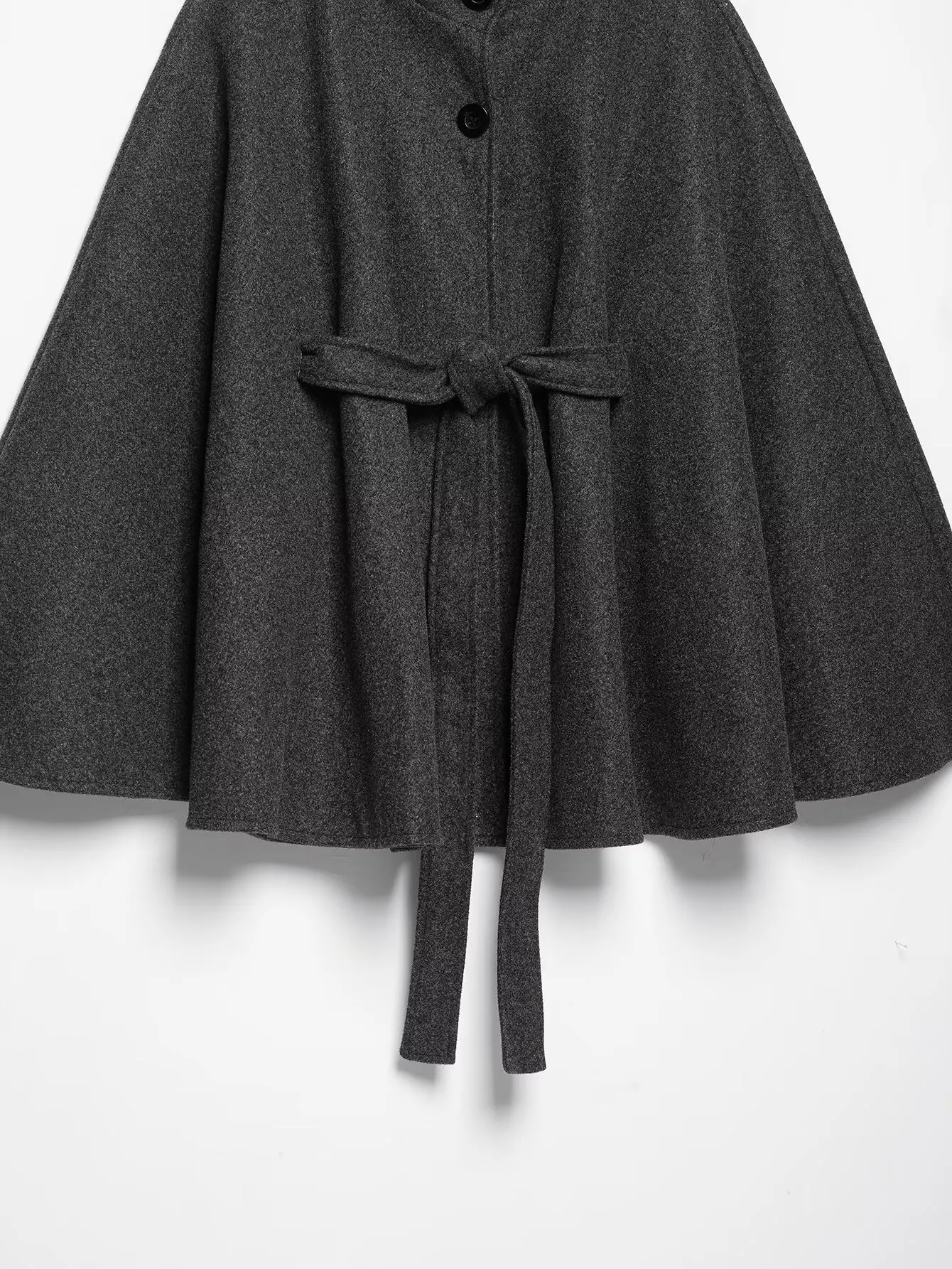 TFMLN Damen Wollmantel mit Gürtel 2026 Herbst Stehkragen Knopf Langarm Jacke Damen Street Chic Oberbekleidung – Detail 6