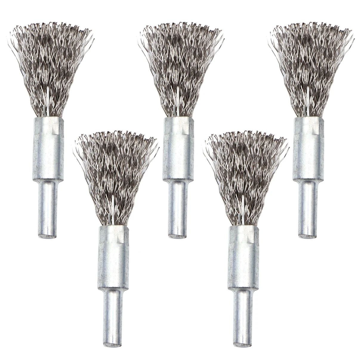 

5pcs Stainless Steel Wire Brush Non Scratching Handheld Electric Drill Head Polishing Tool Removing Burrs Rust Dust