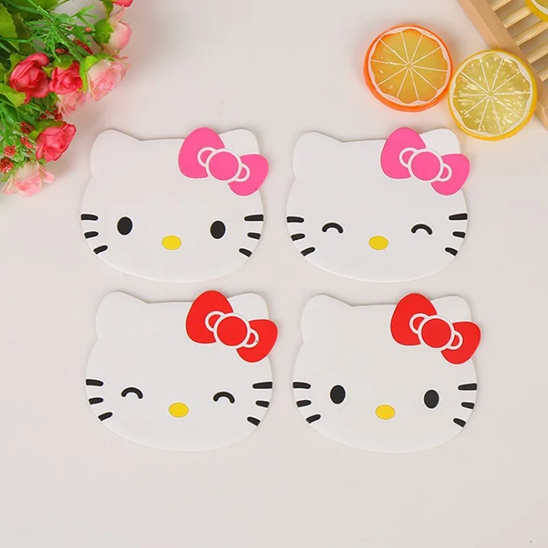 Kawaii Hello Kittys Creative ถ้วยการ์ตูน PVC กาวสํานักงานกาแฟ Anti SLIP MAT หน้าแรกโต๊ะรับประทานอาหารฉนวนกันความร้อน Pad
