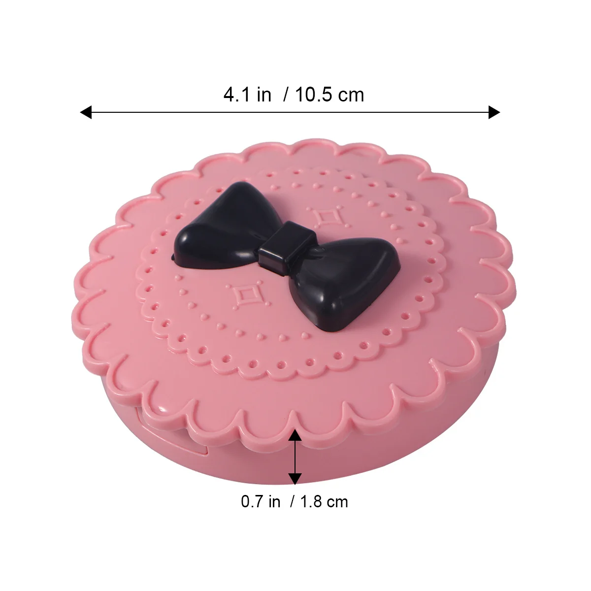 

Eyelash Storage Box Pink Acrylic False Eyelash Organizer Case Bowknot Design Makeup Mirror Holder Gift