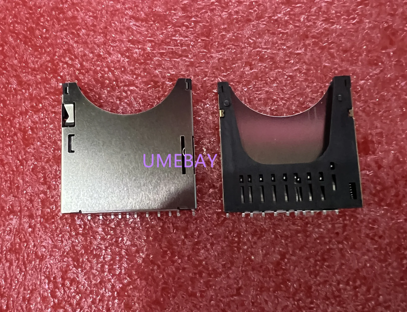 10 piece,  SD card holder 11Pin card slot 2.8H SMT internal welding with column self elastic PUSH PUSH with lock card SD card