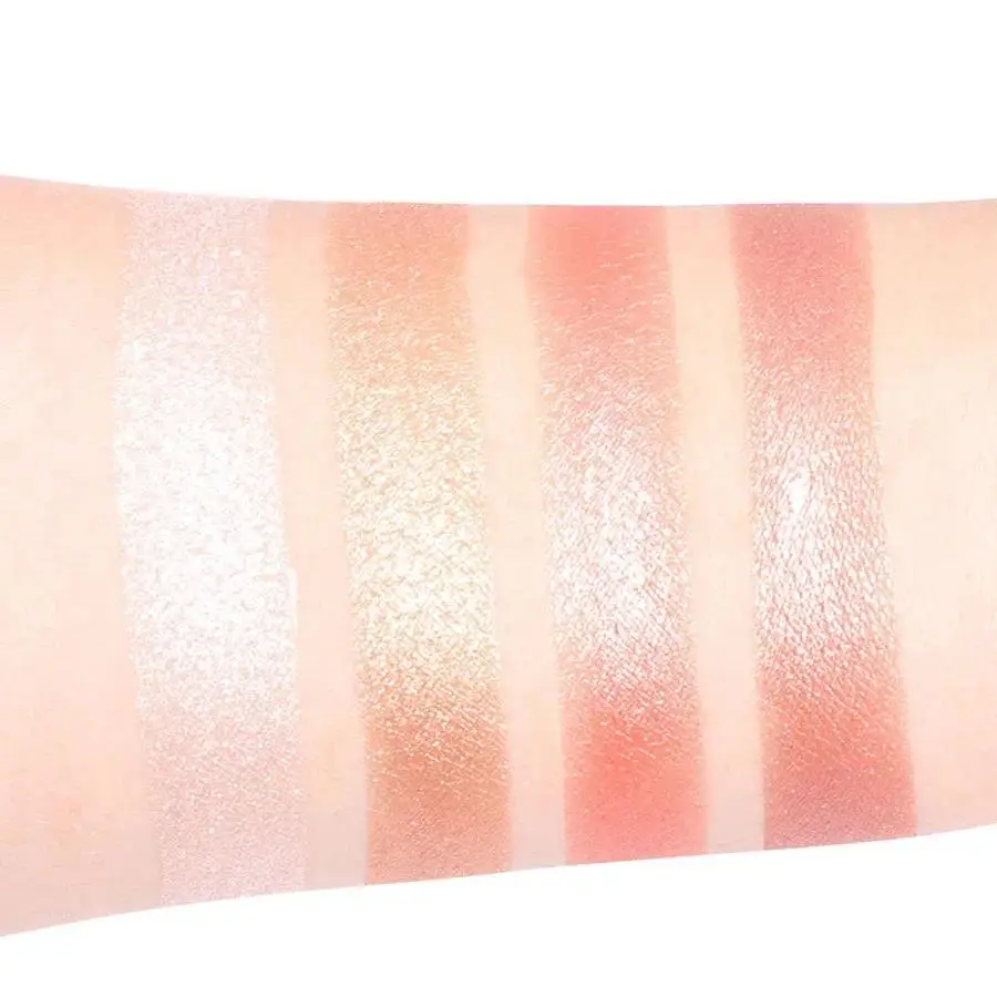 4 色のハイライターパレットグリッター顔輪郭明るくメイクシマー頬紅化粧品女性のための