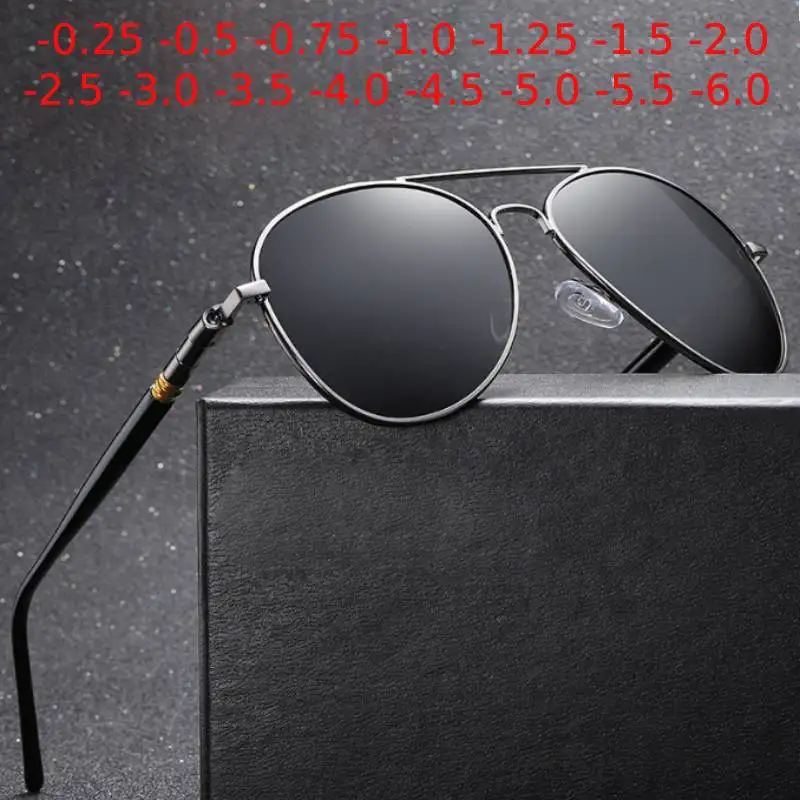 

Prescription Polarized Nearsighted Pilot Sunglasses Men Women Driving Sun Glasses Spectacles With Diopter -0.5 -1.0 -1.5 to -6.0