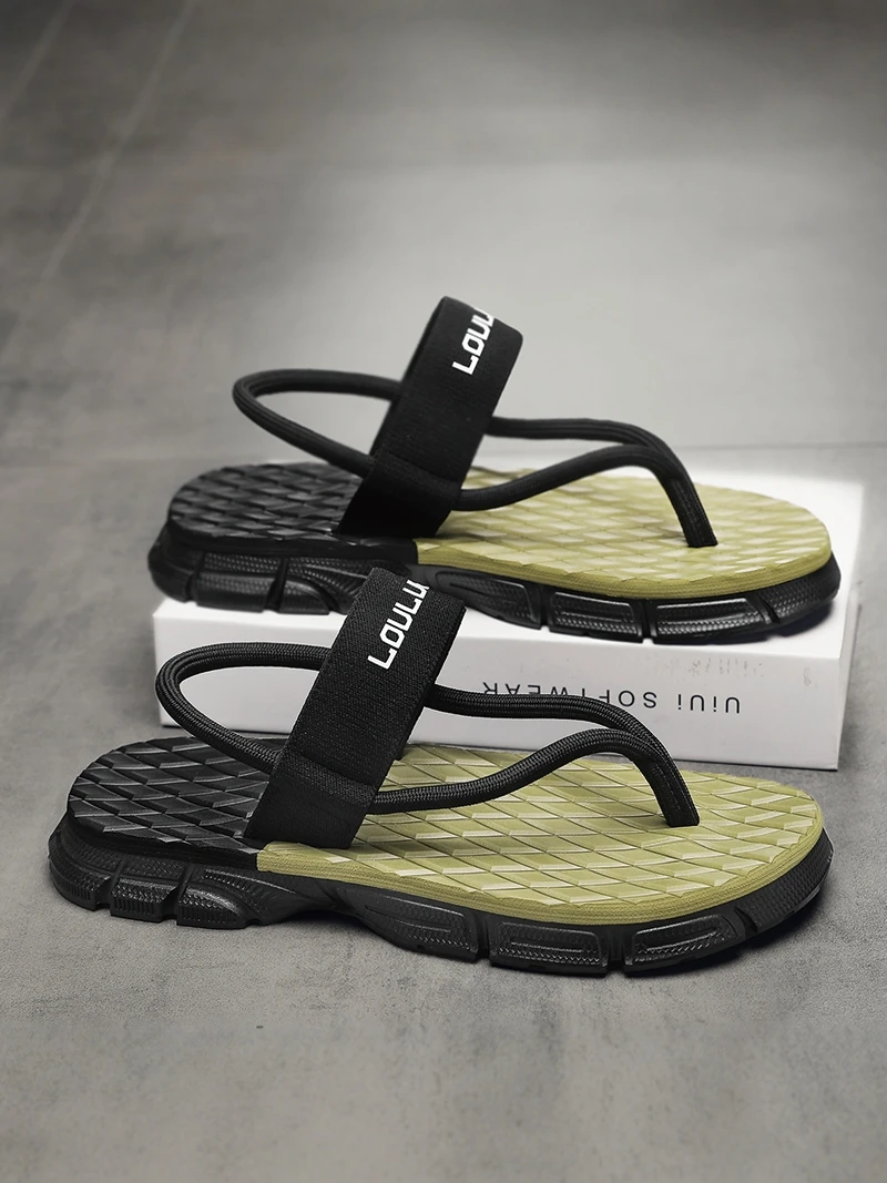 

Men's Summer Outdoor Casual Sports Sandals Anti-Slip Driving Beach Shoes Low Cut Mesh Waterproof EVA Insole Rubber Outsole