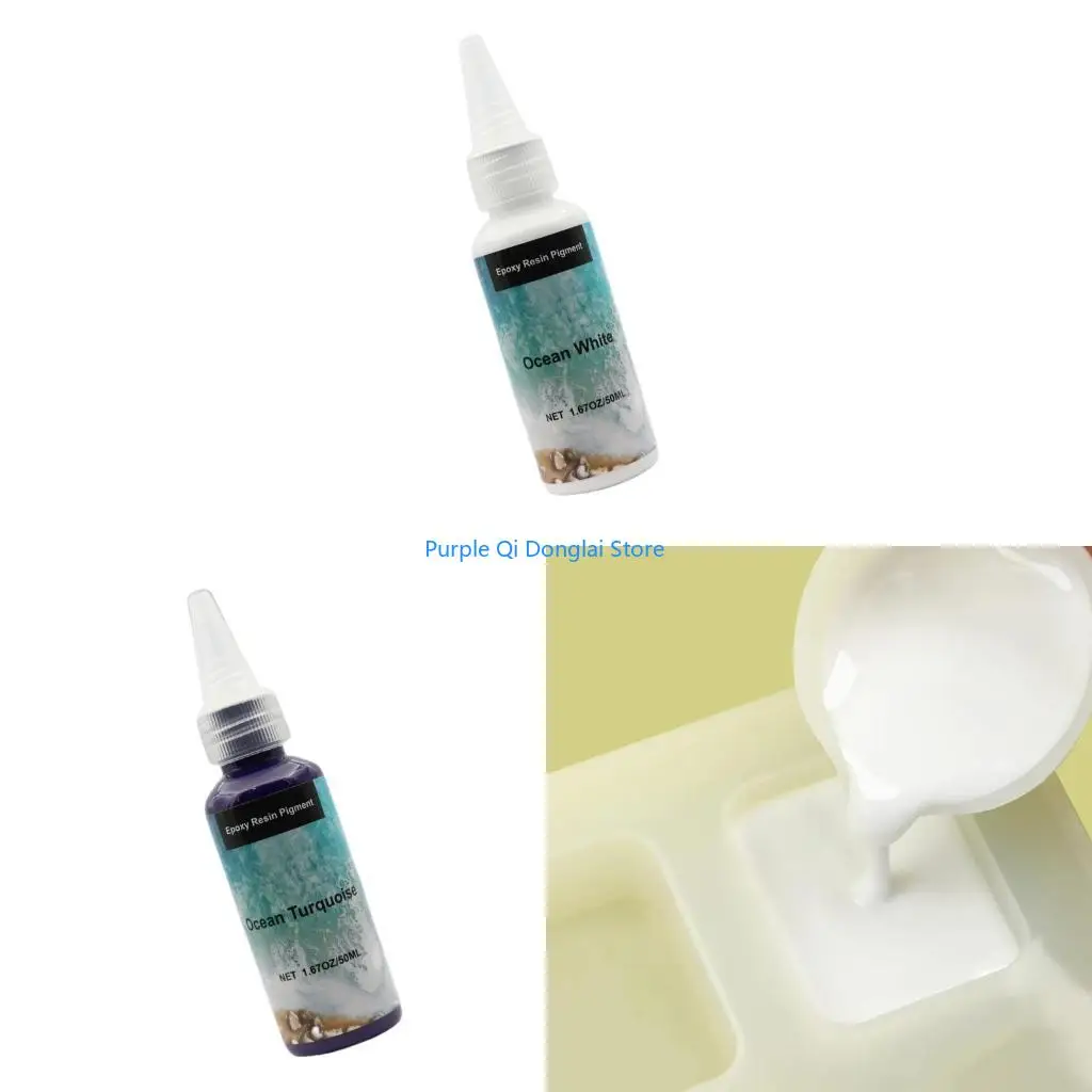 L21E Practical Elegant Resin Dye Pastes 50g Capacity Designs Portable Accessory for Epoxy Art Projects and Handmade Crafting