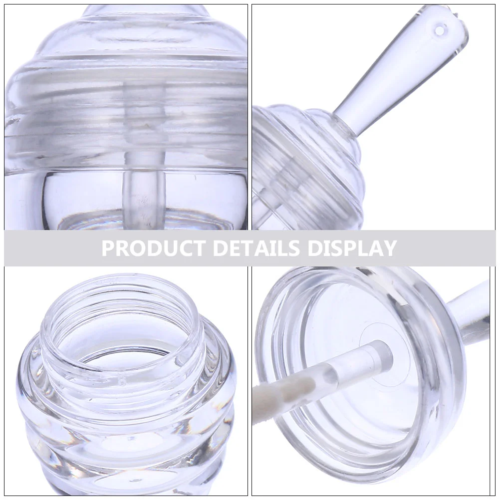 15 Pcs Honeycomb Lip Glaze Empty Tube Clear Gloss Bottles Plastic DIY Container