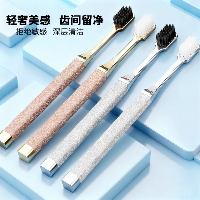 Toothbrush with soft bristles, advanced adult household double set, cleaning and mouthguard, individually packaged