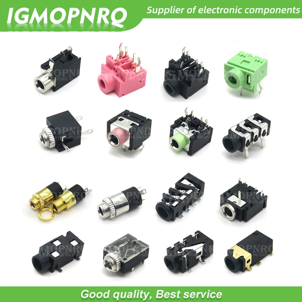 10PCS/lot Headphone jack 3.5mm PJ PJ313 PJ320 PJ326 PJ327 PJ358 PJ392 PJ342 Audio and video female dual channel stereo jack ibuw