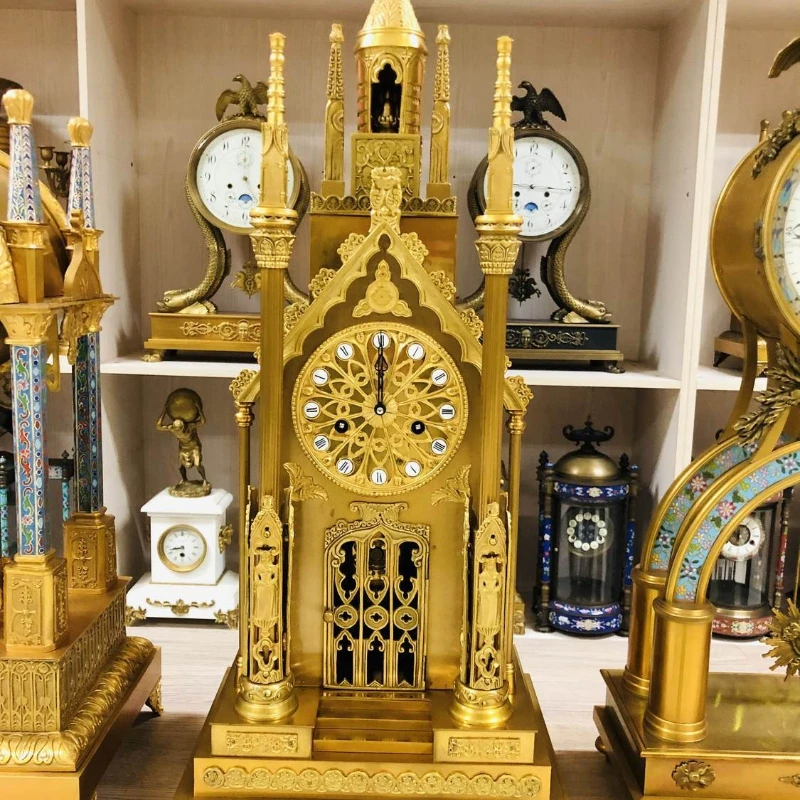 

Clock Church-style all-copper mechanical timekeeping clock