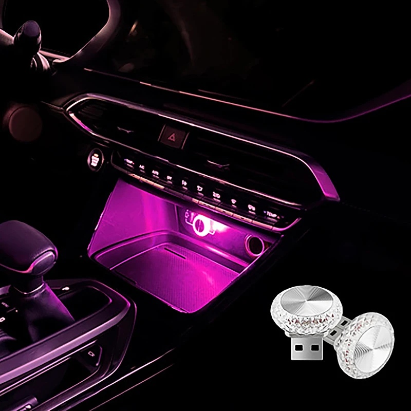 Tragbares Auto USB Umgebungs licht Mini LED dekorative Atmosphäre Lampen für Auto Interieur Umgebung Licht Computer Licht Plug Play