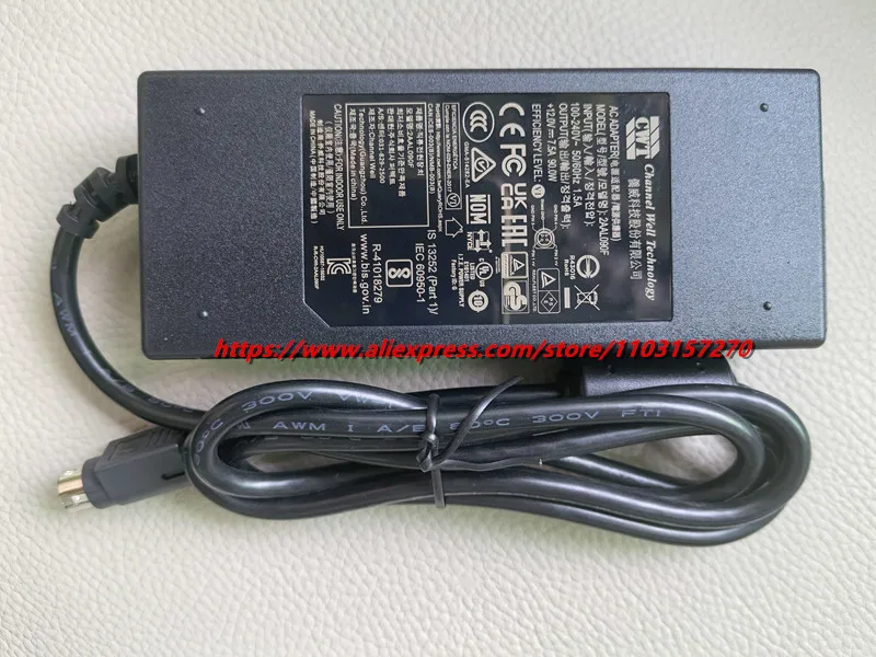 Channel Well CWT 90W 12V 7.5A CAM090121 2AAL090F AC Adapter For HIKVISON 7808HW 7816HE 7816HQH-SH Video Recorder Power Supply