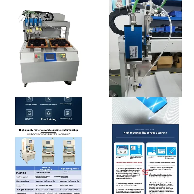 2026 CE Floor Type Automatic Multi-spindle Screwdriving Machine with Double Platform Servo Screw Tightening Heads for