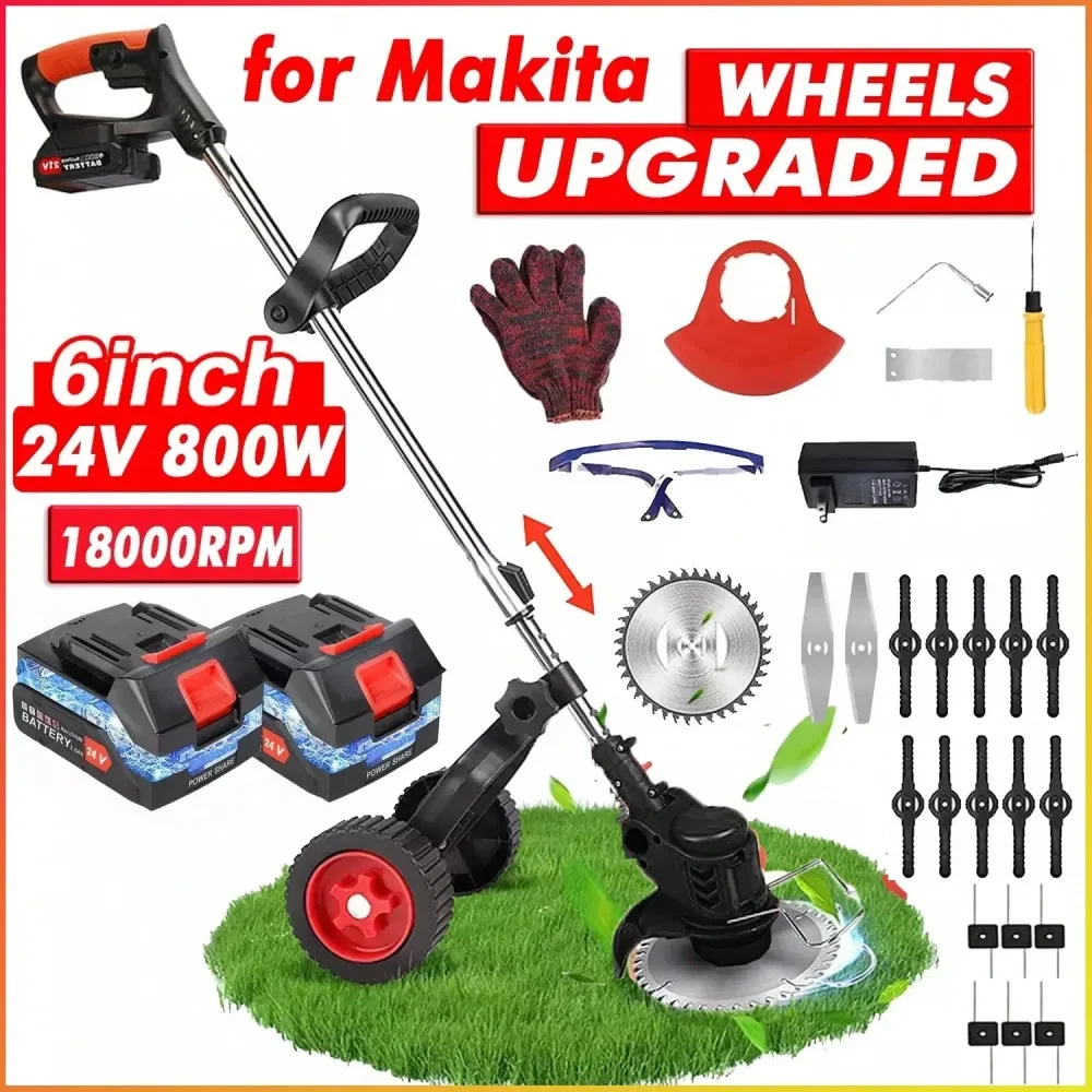 

We Ed Wacker Cordless On Wheel, Lightweight We Ed Eater Battery Powered 4000mAh 24V, 3 In 1 Lawn Edger We Ed Trimmer Brush Cutt