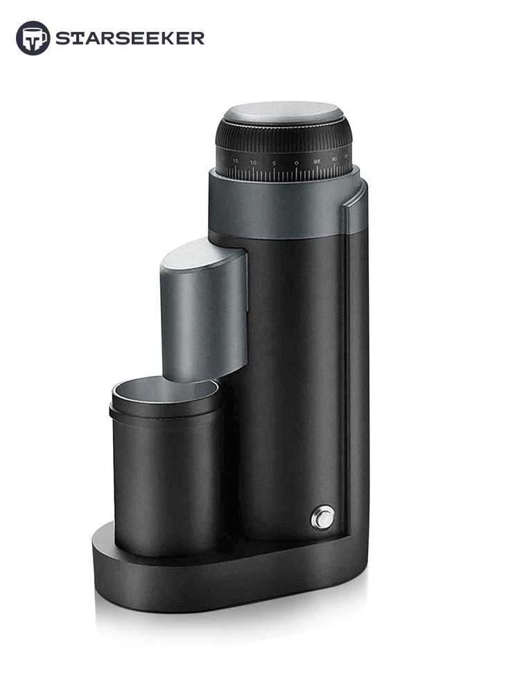 STARSEEKER Go50 Tragbare elektrische Kaffeemühle, Reiseset, 50 mm Kegelbrat, Espressobrühen, stufenlose Einstellung, Super58-Anzug, Schwarz