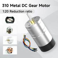 310 DC Reduction Motor with Encoder Smart Robot All Metal Gear Forward and Reverse Speed Regulation For DIY Electronic Project