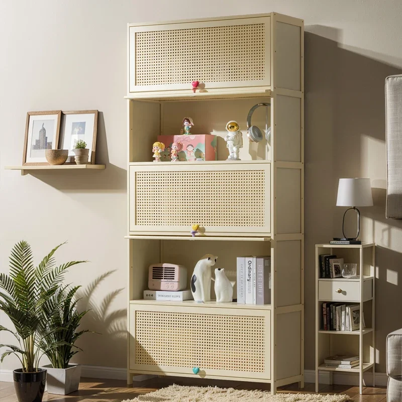 Storage Cabinet Living Room Multi-layer Flip Snack Locker Dopamine Children's Toy Locker