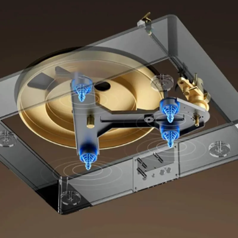 Retro Bluetooth Record Player Turntables 33.3/45-Speed Vinyl Record Player for 7/10/12 Inch Vinyl Record Built in Stereo Speaker