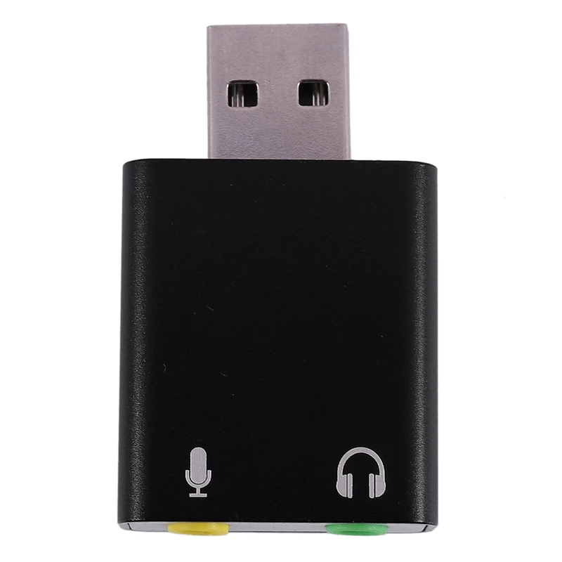 7.1-Channel Aluminum Alloy Usb Sound Card Computer External Sound Card Usb7.1 Sound Card Analog Sound Card