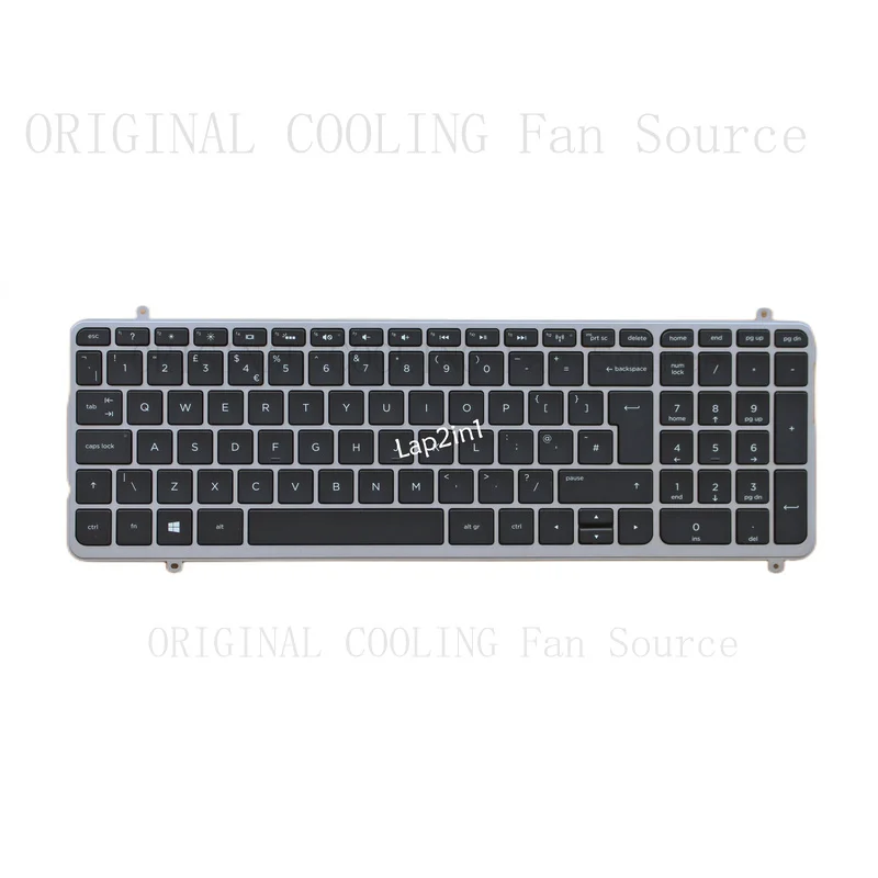 R+  New FOR HP Envy Touchsmart M6-K M6-K000 UK Keyboard Backlit SN7124BL SG-60910-2BA