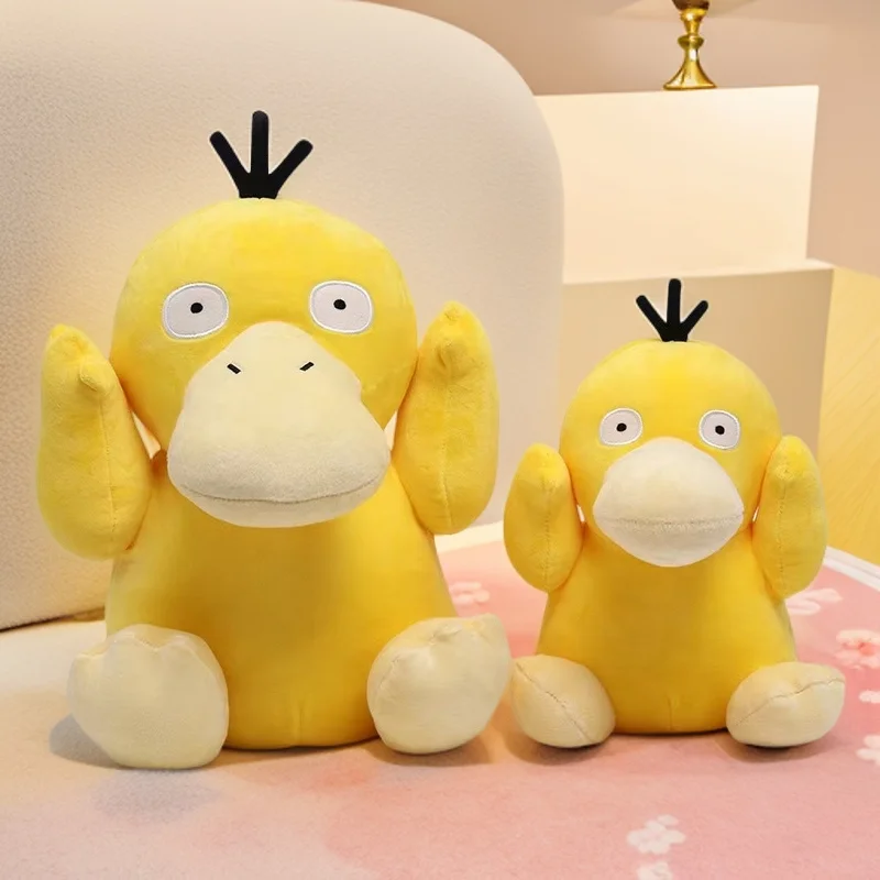 Alta qualidade 25-50cm pokemon psyduck amarelo pelúcia boneca macia rir pelúcia anime brinquedo de pelúcia boneca macia presente de aniversário para crianças meninas