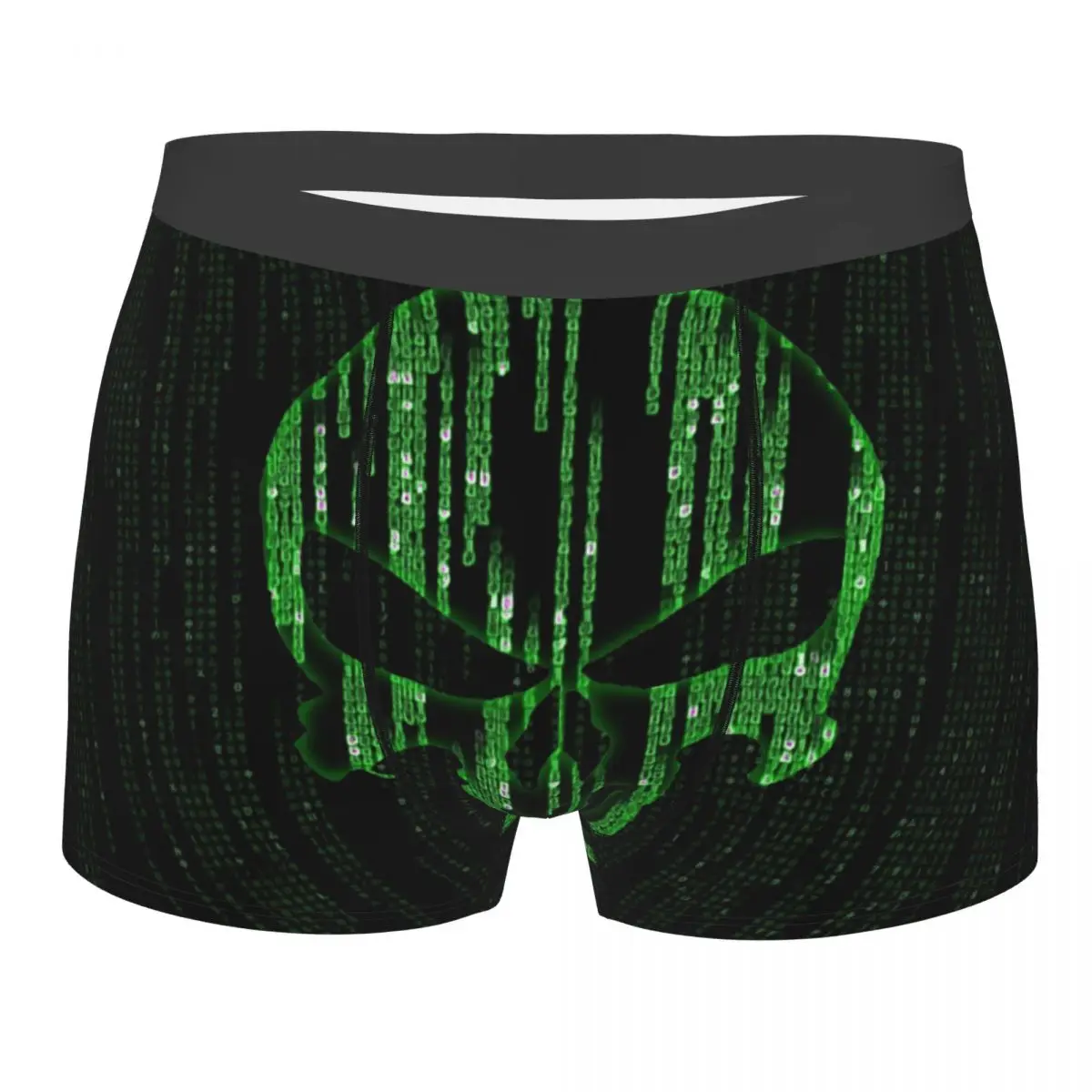

Heavy Metal Skull Skeleton Punishers Underwear Men Sexy Print Customized Boxer Shorts Panties