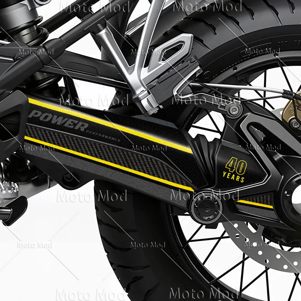 For R1200GS/Adv 2013-2018 R1250GS/Adventure 2019-2026 3M Motorcycle Swingarm Sticker Triple Black Swing arm Decal Accessories
