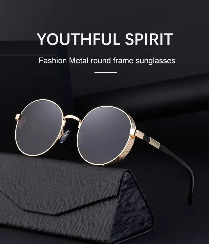 

Round Sunglasses Women Vintage Steampunk Trendy Sunglasses Men Luxe Punk Retro Fashion Glasses Sun Lentes De Sol Mujer